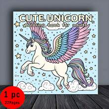 22 Page Cute Unicorn Theme - Suitable For Beginners With Thick Paper, Simple Patterns, Festival Design - Easy Art, Warm Atmosphere, Adult Coloring Book, Creative Illustrations, Coloring Book - Single Piece - View 1