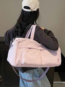 夏季運動健身包,適合女性與男性,學校週末過夜旅行行李袋 - 彩色 - 查看 10