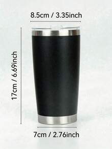 20oz Double Wall Vacuum Insulated Tumbler, 18/8 Stainless Steel Leak-Proof Travel Coffee Mug With Sliding Lid, Sweat-Proof Car Cup Holder Compatible, Suitable For Outdoor And Office - Multicolor - View 11