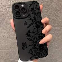 Funda para teléfono - Funda negra de iris con media flor, compatible con fundas para teléfonos de la serie Galaxy. - Multicolor - Ver 1