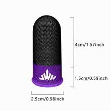 Essential Gaming Gear! Extended Black Purple Silver Fiber Thumb Sleeves, Sweat-Proof Breathable Thumb Covers, Suitable For Long Gaming Sessions, With Storage Box - Multicolor - View 11