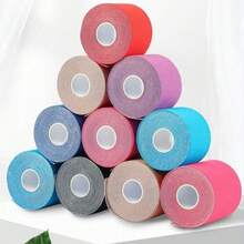 1pc Sweat-Proof Elastic Knee Bandage, Muscle Tape, Sports Muscle Protection Tape; Suitable For Fitness/Running/Cycling/Climbing, Easy To Use And Fit Sports Protection Product, Sports Protection Bandage. - Multicolor - View 6
