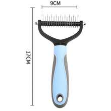 2-In-1 Pet Grooming & Deshedding Brush Set - Stainless Steel Dematting Comb & Deshedding Tool - Professional Pet Grooming Tool, Suitable For Long And Short Hair Pets - Effectively Removes Undercoat - Ergonomic Non-Slip Handle - Multicolor - View 13