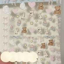 1 pezzo/3 pezzi/5 pezzi Adesivi carini in peluche a forma di coniglio e orso per lenti, adesivi 3D a forma di cuore, stella e torta, adesivi fai-da-te per protezione fotocamera telefono, adesivi 5D in rilievo per lenti telefono fai-da-te, adesivi per custodia auricolari Bluetooth e arte di unghie, sia decorativi che protettivi contro l'usura delle lenti, idea regalo unica, decorazione per esprimere se stessi, pellicola protettiva, bellissimi accessori per telefono - multicolore - Visualizzare 8