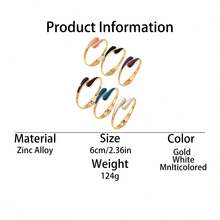 1pc Fashion Elegant Classic Colorful Dopamine Water Drop Tear-Shaped Bracelet & Ring Set, Women's Jewelry Set Suitable For Party, Banquet, Travel, Wedding, Vacation, Daily Wear, Jewelry Gift - Bracelet - View 9