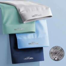 [Success 2026] 4 Pcs Boxer Shorts Ice Silk Underwear For Men Breathable Male Briefs Sexy Thin Panties U-Shaped Convex Lingerie Wholesale Lots L-6XL - 綠色 - 查看 1