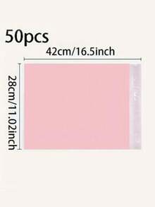 50pcs Pink Polyethylene Mailing Bags - Self-Sealing Shipping Bags/Envelopes; Suitable For Mailing Various Items And Gift Packaging - Pink - View 10