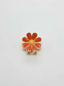 迷你琺瑯雛菊髮夾，金邊彩色花朵髮爪，可愛小尺寸女款髮夾，可固定瀏海與側髮，清新百搭日常與度假髮飾 - 小菊花 - 查看 14