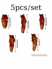 5pcs/1pc Halloween Party Props Include Realistic Prosthetic Hands, Prosthetic Arms, Prank Props, Lifelike Severed Hands, Severed Feet, And Bloody Limbs; Halloween Horror Decorations; Haunted House Sets; Party Sets; And Thriller-Themed Events. - Multicolor - View 11