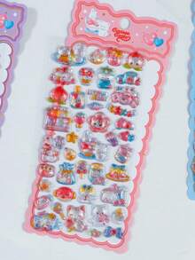 Japanese Style Mini Sweet 3D Embossed Unicorn Stickers, Cute Planner DIY Decorative Stickers, Stationery Diary Decoration, Student Supplies - Multicolor - View 6