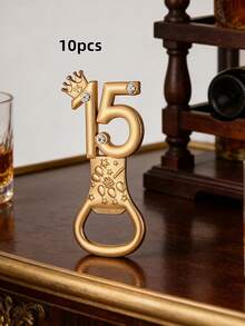 24pcs Gold 15 Inch Bottle Opener Set, Suitable For 15th Birthday Gift, Birthday Party Favor, Anniversary Gift, Wedding Souvenir And Guest Return Gift, Valentine's Day Gift, Kitchen And Bar Supplies, Party Favor - Simple Bottle Opener - View 17
