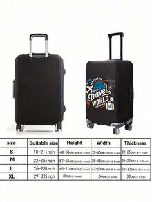 18-32 Inch Durable Universal Luggage Cover, Dustproof And Scratch-Resistant Luggage Cover With Elastic Edge, Suitable For Flights, Honeymoon, Airport, Cruise, Business Travel, Unisex Travel Essential Accessory, Suitable For Family, Friends, Mother, Teacher, Fits Most Roller Luggage, Carry-On Bags, Suitcases - Multicolor - View 11