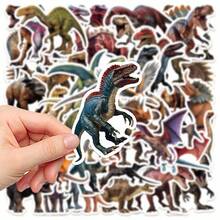 50pcs Vintage Dinosaur Stickers For Adults - Cute Dinosaur Doodle Art, Featuring Stegosaurus, Triceratops, Brachiosaurus Patterns, Suitable For DIY Crafts, Laptop, Skateboard, Luggage, Party Decoration School Supplies - A - View 2