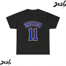 Jalen Brunson New York T Shirt  Basketball Jersey Tee - Schwarz - Übersicht 1