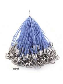 20pcs 65mm Colorful Line Phone Lanyard Lobster Clasp Hanging Rope Phone Chain Eyelet Handmade Rope Pendant Cartoon Polyester Key Doll Rope Hanging Decoration Key U-Disk Lanyard - 50 Lobster Ropes - View 12