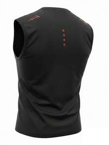 Men's Quick-Dry Mesh Tank Top, Breathable Elastic Sleeveless Gym Shirt For Fitness Training, Running And Bodybuilding - Black - View 12