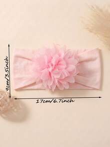 6pcs Newborn Cute Chiffon Flower Baby Hair Accessories, Soft Skin-Friendly Princess Baby Headbands, Versatile For Daily Wear - Multicolor - View 2
