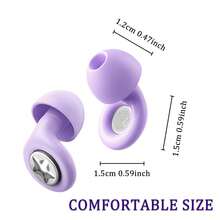 Waterproof Reusable Washable Silicone Earplugs, Premium Noise-Canceling Earplugs, Suitable For Shower, Bath And Swimming, Ergonomic Design, Avoid Ear Swelling After Overnight Wear, Suitable For Dorm, Office, Travel And Daily Commute Multi-Scenario Earplugs - A1 - View 3
