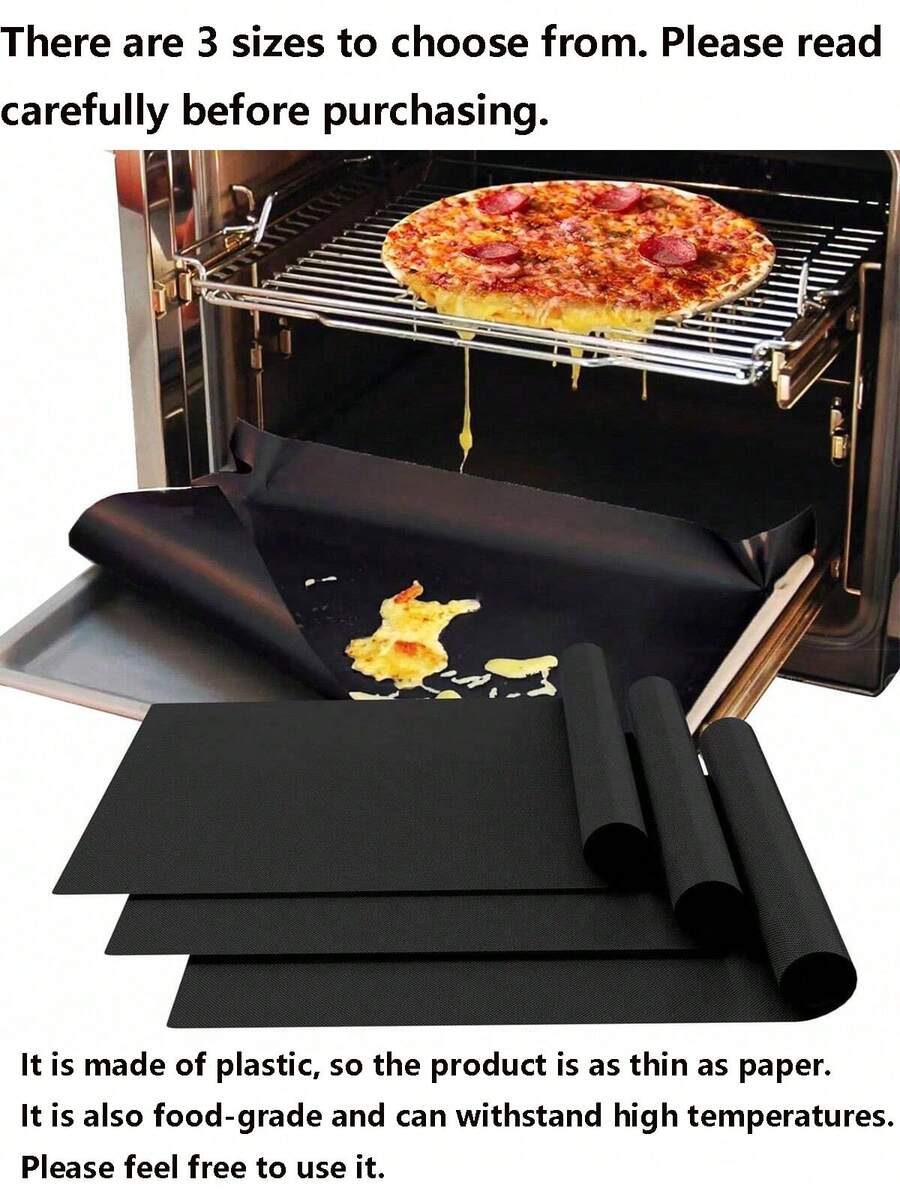Oven Liners, Easy To Clean Protective Mats For Oven/Gas Stove Bottom, Non-Stick Heat Resistant BBQ Pad, Suitable For Home And Outdoor Camping Grilling