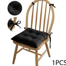 6 Pcs Comfortable Indoor & Outdoor Seat Pads For Kitchen, Dining, Garden, Balcony & Patio Chairs In Turkey - Black - View 2