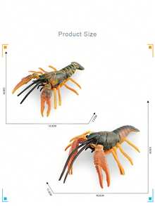 1pc Realistic Ocean Animal Lobster Model Freshwater Crayfish Cherax Quadricristatus Cognitive Decoration Ornament - Multicolor - View 4