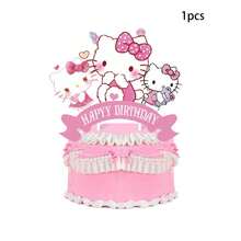 25pcs KT Cat Cake Topper,Cupcake Toppers, Birthday Decorations,Theme Party Supplies, Birthday Decorations, KT Cat Cake Decorations, KT Cat Birthday Party Decorations - View 7
