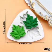 1/4Pcs Maple Leaf Silicone Fondant Mold Set, Nonstick Gummy & Chocolate Molds, Easy-Release Craft Tool For Cake Decorating, Polymer Clay, Candy Making & DIY Crafts (Reusable) - Beige - View 10