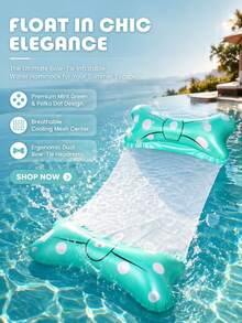 Hammock Air Lipat Bentuk Busur Ganda untuk Relaksasi Musim Panas Terbaik, Kursi Terapung Tiup Berbentuk Busur yang Lucu, Cocok untuk Kolam Renang dan Pantai - MultiWarna - View 1