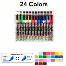 12pcs/Set Washable & Wet Erasable Liquid Chalk Markers In PVC Box, Suitable For Blackboard, Chalkboard Signs, Whiteboards, LED Glass Windows, Car Windows, Fluorescent Advertising Chalk Pens Back To School - Multicolor - View 20