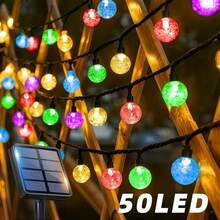 Solar Powered Bubble String Lights 43.69ft/25.65ft/18.4ft, 8 Flashing Modes And 100/50/20 LED Bubble Balls, Modern Style, Plastic Material, Switch Control, For Garden, Christmas, Wedding, Birthday, Holiday Theme Decoration - Solar Bubble Ball - View 14