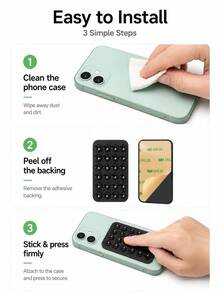 Silicone Suction Cup Phone Holder, Hands-Free Wall Mount Phone Stand, Suitable For Selfie, Bathroom, Gym - Multicolor - View 3