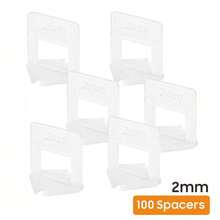 100 PCS Tile Leveling System Tool Clips 2.0mm Spacer - Only 100 Spacers (2mm) - View 3