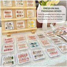 24pcs Transparent Nail Art Storage Box, Plastic False Nail Display With Safety Lock Lid, Stackable Nail Organizer Press-On Nails, Acrylic Nail Tips, Nail Decorations And Salon Accessories, Great Women, Holidays - Clear - View 5