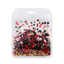 10G 混色樹脂填充亮片－愛心、紅心 A、聚合物黏土撲克牌裝飾－環氧樹脂矽膠模具填充材料 - 彩色 - 查看 7