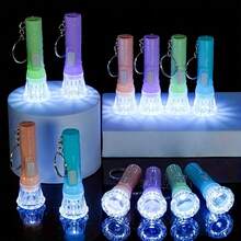 10/20pcs Mini Portable LED Flashlight Keychain,Macaron Pastel Color Pocket Small Torch,Handheld One Button Light Key Ring,Emergency Night Light For Backpack Keys,Student Daily Carry Accessory Gift,Christmas Halloween Birthday Decor Supply - Multicolor - View 10