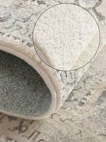 Living Room Rug, Light Gray Vintage, Large Size Soft. Suitable For Kitchen, Dining Room, Bedroom, Living Room, Indoor/Outdoor, Office, Hallway, Anti-Slip Door Mat, Corridor, Study. Faux Cashmere Holiday Decor Rug. - Apricot - View 3