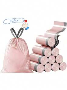 50PCS Garbage Bags, Trash Storage Bags, Multi-Purpose Garbage Bags, Heat-Resistant Kitchen Trash Bags For Storage And Travel, 50 Packs - A - View 1