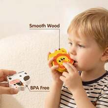 Early Childhood Wooden Puzzle Toys, Animal Shaped 3D Jigsaw Puzzles, Wooden Dinosaur, Animals, Transportation, Food Puzzles To Train Fine Motor Skills And Logical Thinking,Wooden Toys For 3+ Year Old - Multicolor - View 6