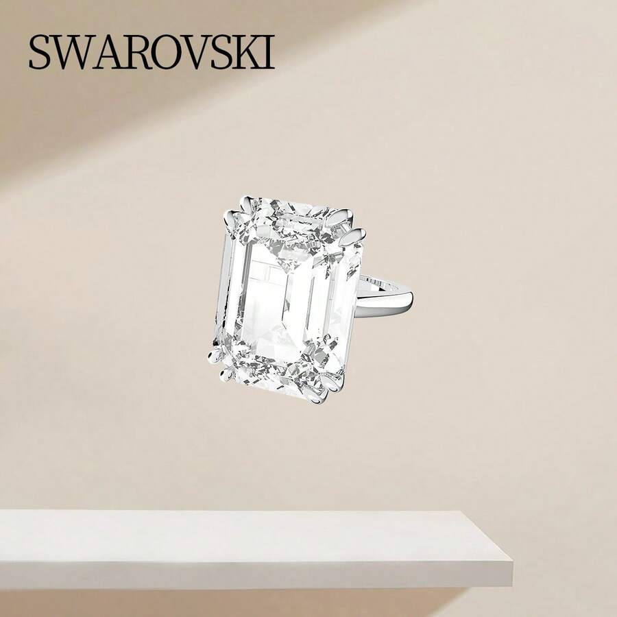 Swarovski MESMERA Simple And Stylish Square Oversized Crystal Women's Ring - Girlfriend Gift, Christmas Gift, Birthday Gift 5600855 - Butterfly - View 1