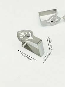 4pcs/8pcs/16pcs Stainless Steel Tablecloth Clips, Leaf Hollow Design, Anti-Slip Anti-Sagging Table Edge Clips, Windproof Metal Tablecloth Fixers For Restaurant, Camping, Home, Outdoor Picnic, Suitable For 2-3CM Thick Tables, Applicable For Christmas, Home, Wedding, Party, Indoor/Outdoor Camping, Picnic And More - Multicolor - View 8