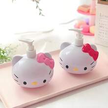 Sanrio 1/Pc Cute Cartoon Hello Kitty Liquid Dispenser Bottle, Cat-Shaped Dispenser Bottle, Hand Soap Storage Bottle, Press-Type Hand Soap Dispenser, Bathroom Accessories, Birthday Gift, Travel Accessories, Graduation Season, Back To School, Wedding, Restaurant - Multicolor - View 4