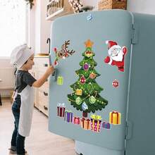 1pc Christmas Tree Snowman Magnetic Sticker, Christmas Fridge Magnet, Cabinet Door Decor Sticker, Christmas Tree Magnetic Sticker Santa Claus Magnetic Sticker, Holiday Decoration Magnetic Sticker, Magnetic Garage Door Sticker Holiday Party Car Magnetic Fridge Decoration Magnetic Sticker Waterproof, Holiday Decoration Party Atmosphere - View 8