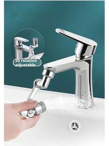 1080° Swivel Faucet Extender, 2 Way Splash Proof Tap Aerator For Kitchen Sink Bathroom, Portable Camping Essential - 1pc - View 8