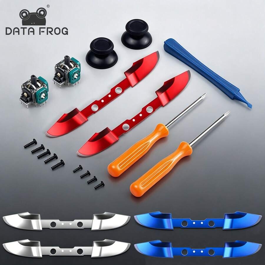 Bộ phụ kiện nâng cấp nút lưng kim loại DATA FROG cho tay cầm One Slim, bao gồm dụng cụ lắp ráp và ốc vít, bộ mod cải thiện cảm giác bấm nút - Xem 1