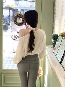 Autumn/Winter New Korean Style Sweet Casual Knit Vest Women's Gentle Style Short Cardigan Slimming Long Sleeve Shrug Daily Commute Versatile - Milky White - View 7