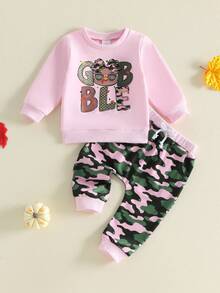 Young Girls Sweater Pants - Pink - View 6