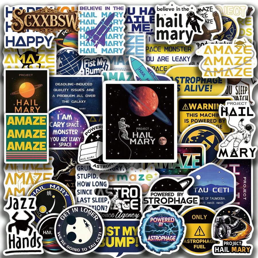 SCXXBSW 50pcs Rescue Plan Stickers, Cool Anime Decorative Stickers, Classic Gift Decorations, Value Pack, Cute Cartoon Stickers, Waterproof And Durable, Phone Case Decoration Stickers, Can Be Applied To Laptops, Top Choice Gift For The Holidays - Multicolor - View 1