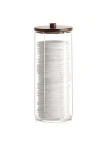 4 piezas Caja de almacenamiento de acrílico para bastoncillos de algodón, organizador de maquillaje con compartimentos divididos para bastoncillos de algodón, almohadillas redondas, palillos y artículos pequeños - Multicolor - Ver 19