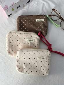 Polka Dot Coin Purse, Compact And Portable, Can Store Coins, Earphones, Lipstick And Other Small Items, Suitable For Students' Small Storage Bag, Essential Multi-Functional Storage Bag For Travel, Vacation And Back To School Season - Multicolor - View 7