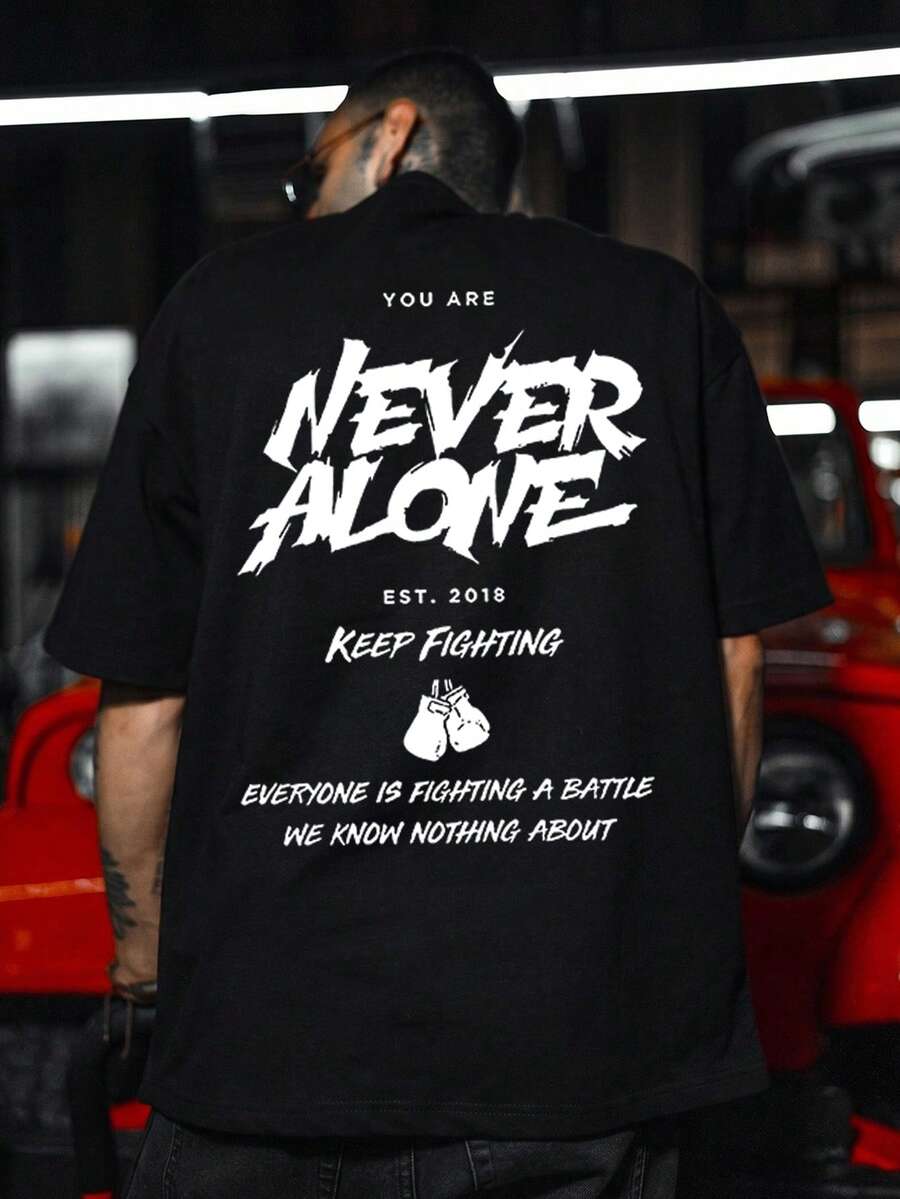 Dope | Sommer Herren Street lässig Buchstabe Muster Rundhals Kurzarm lässig T-Shirt